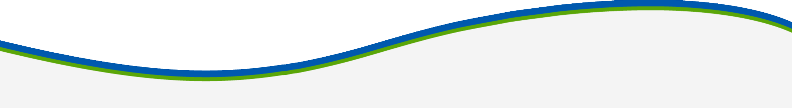 A simple wavy line with a thick blue curve above a thinner green curve, both set against a light gray background—perfect for representing a vet or veterinarian clinic's caring touch.